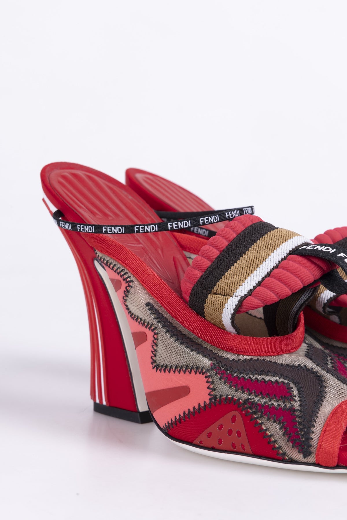 Fendi colorblock slingback topuklu — detay 4