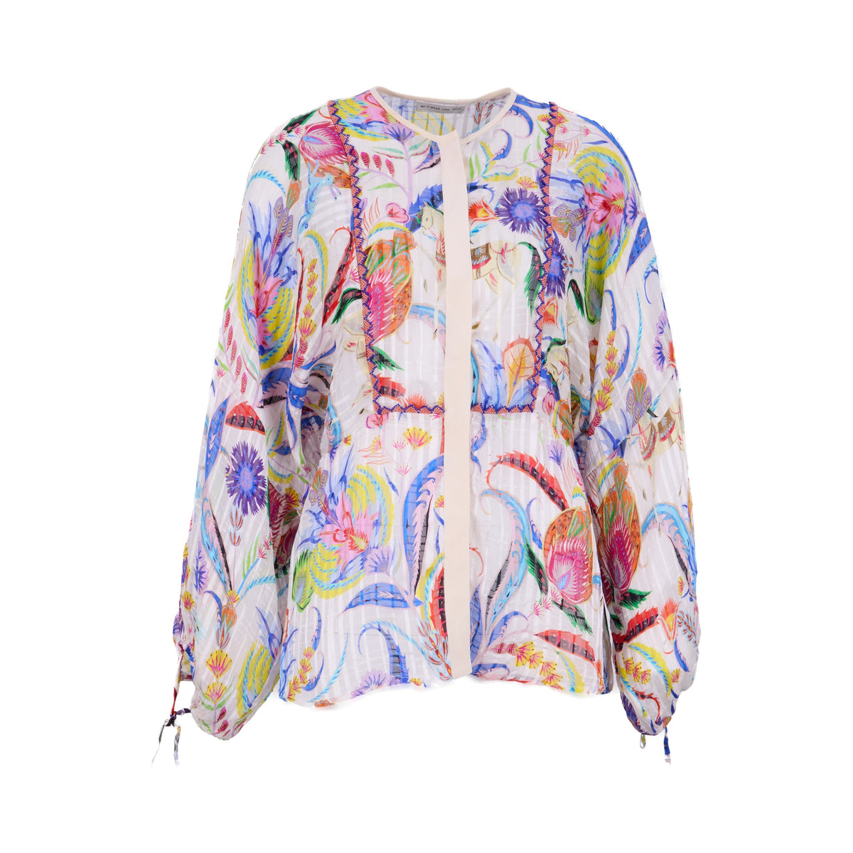 Etro ipek baskılı bluz — ön