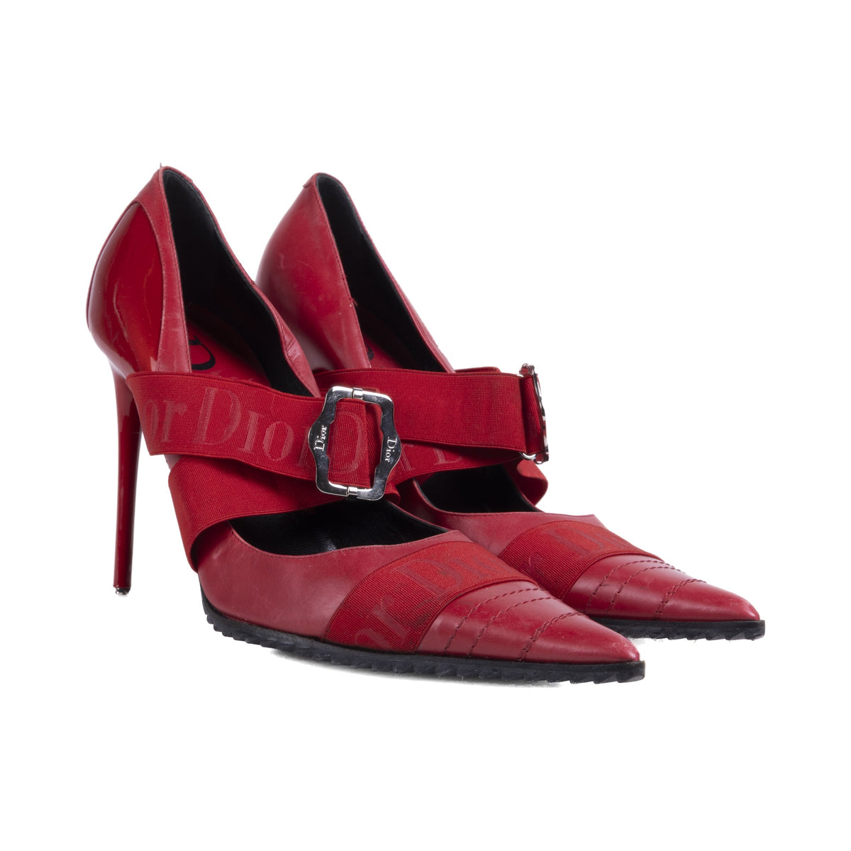 Dior kırmızı bandajlı stiletto — görünüm 2