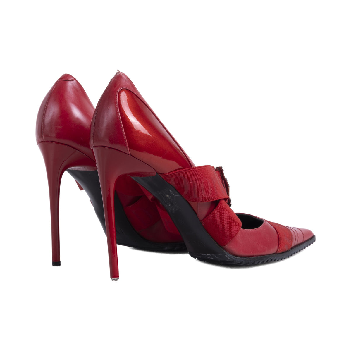 Dior kırmızı bandajlı stiletto — görünüm 3