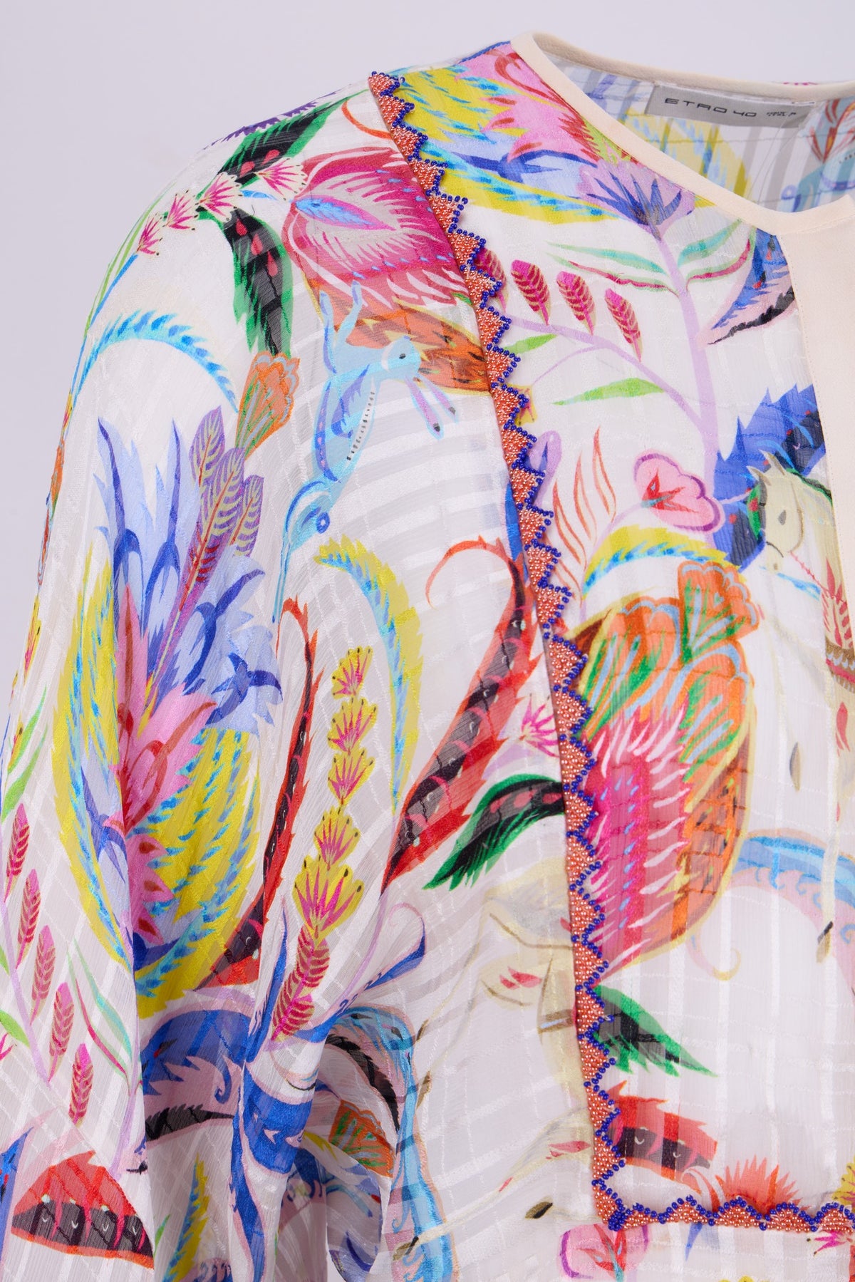 Etro ipek baskılı bluz — detay