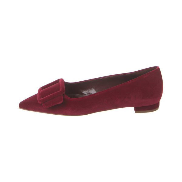 Manolo Blahnik Kristal Kadife Babet