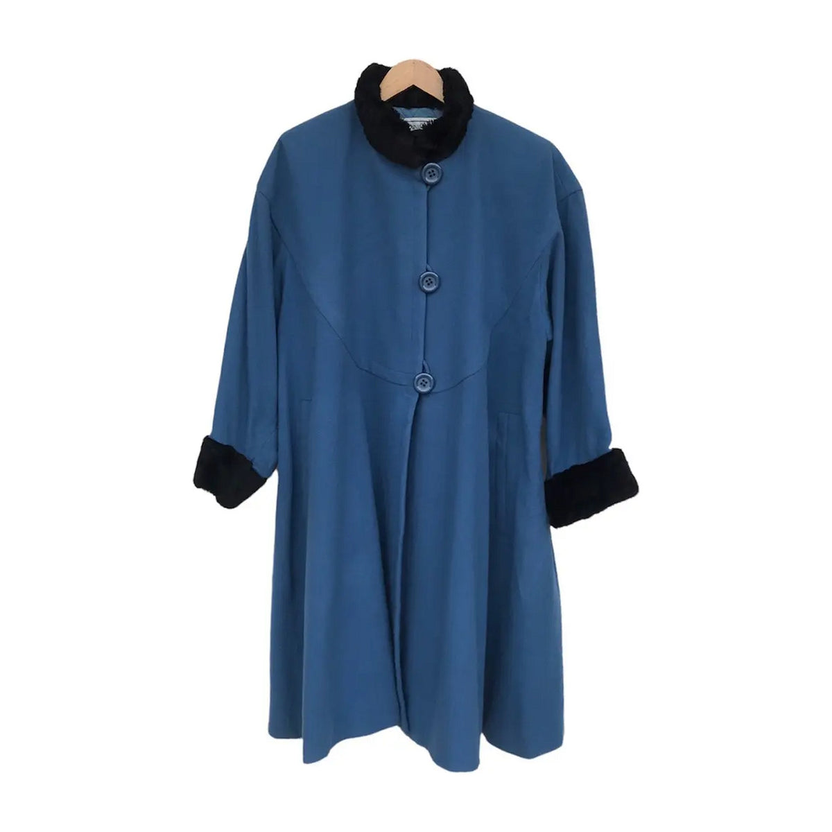 Yves Saint Laurent vintage mavi palto